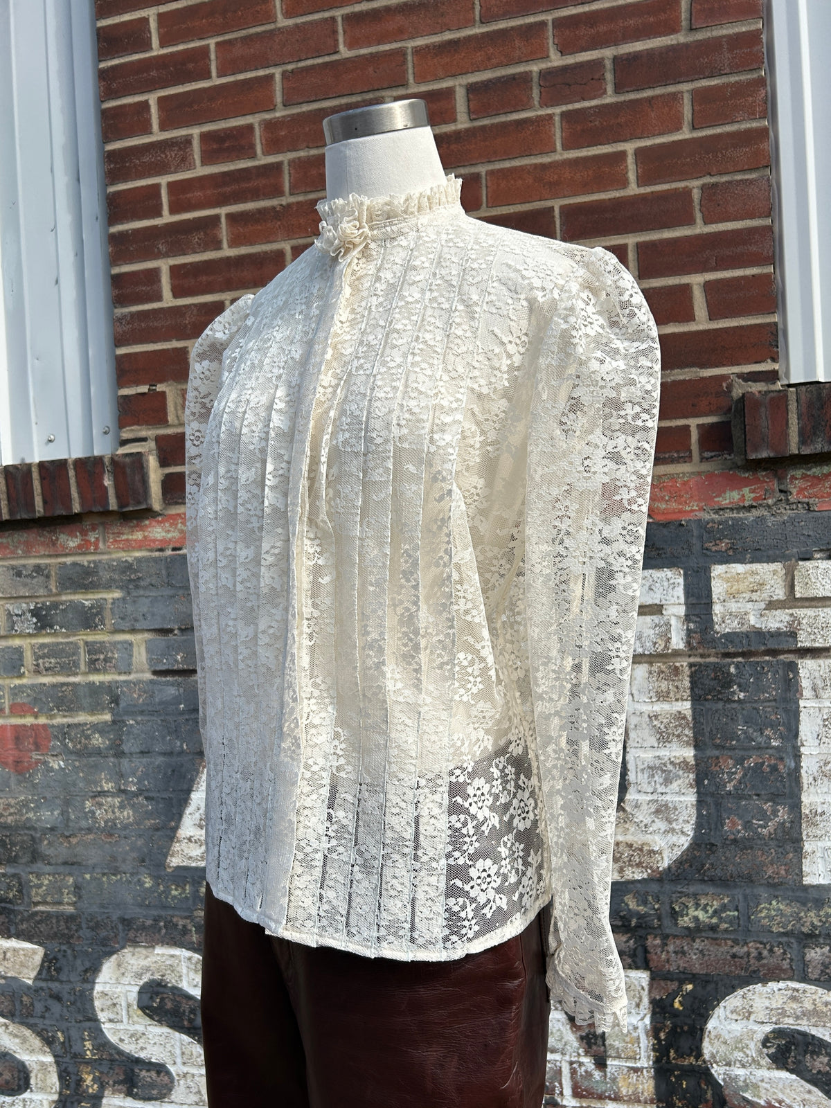Sheer Mesh Victorian Inspired Blouse
