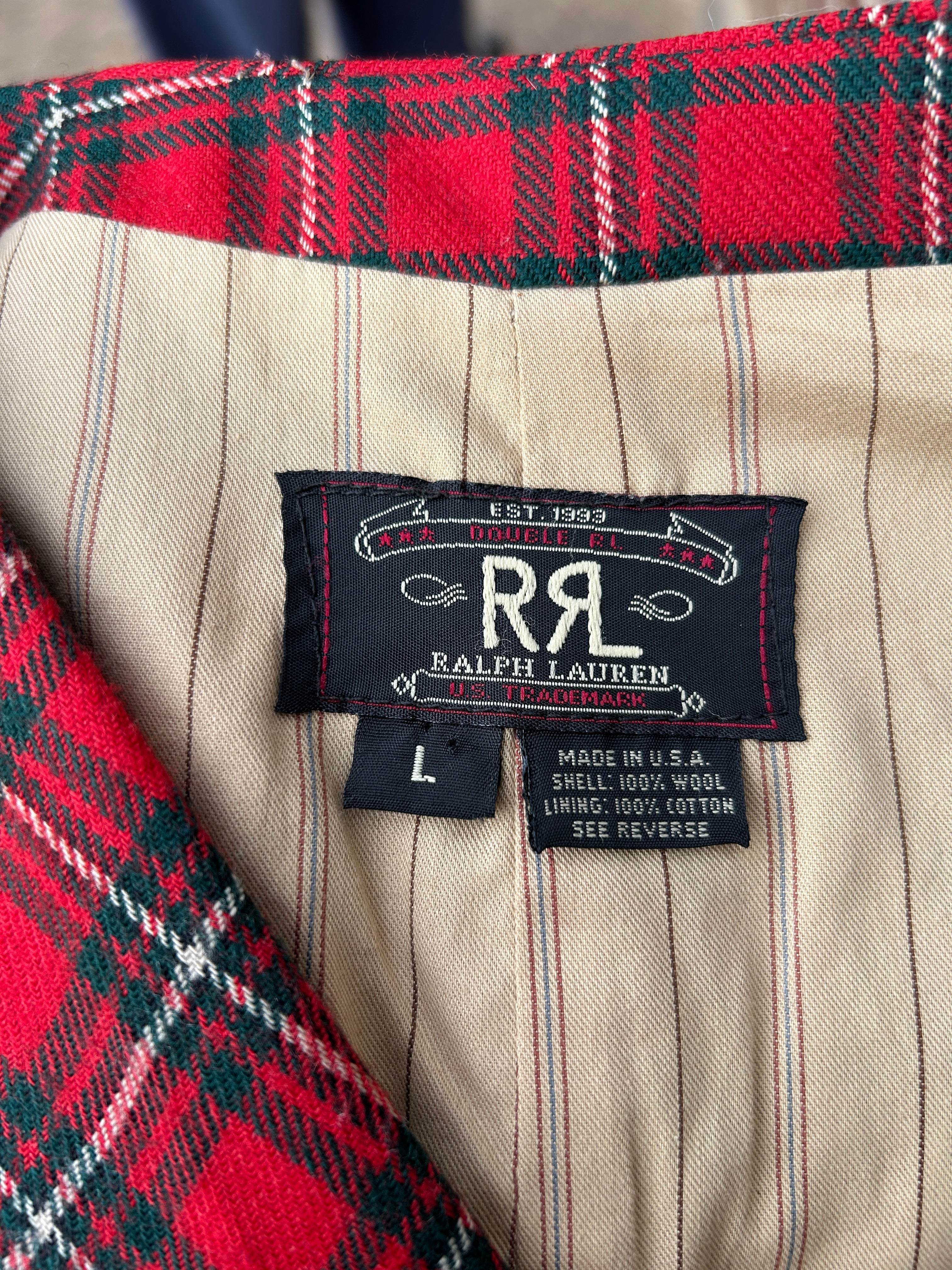 90’s Double RL Classic Plaid Vest