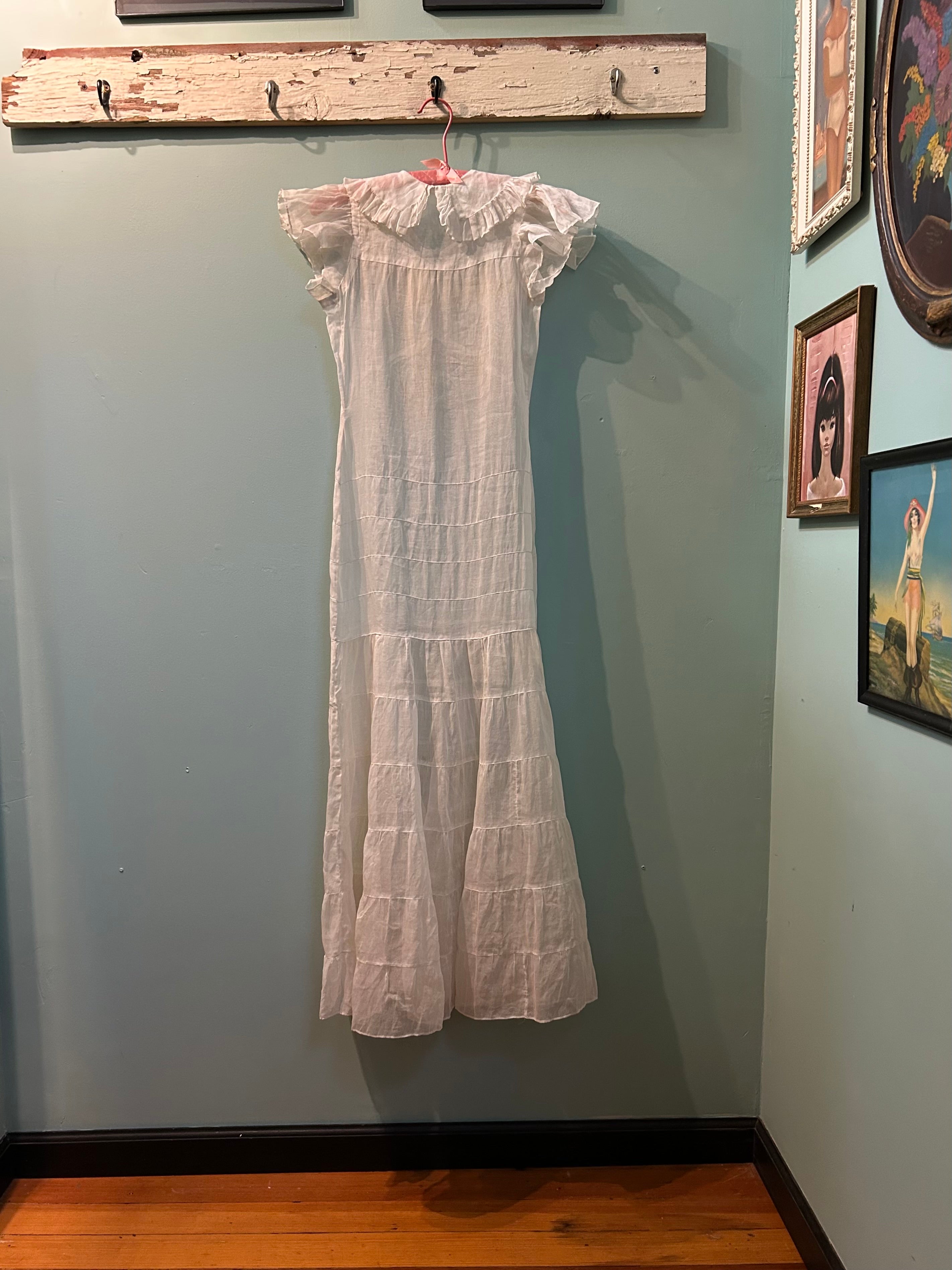 Sheer White Organza 1930’s Dress