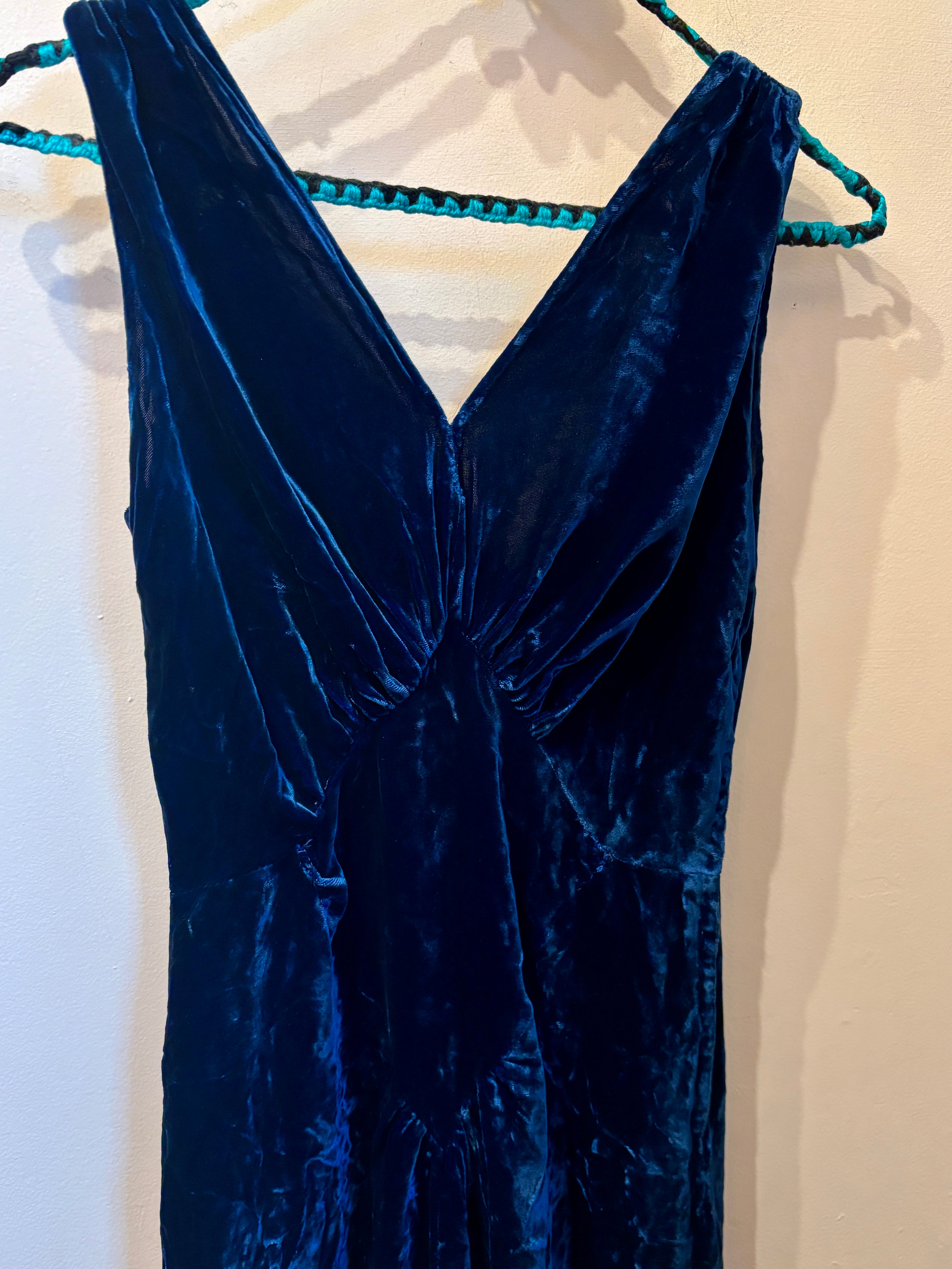 1930’s Blue Velvet Gown