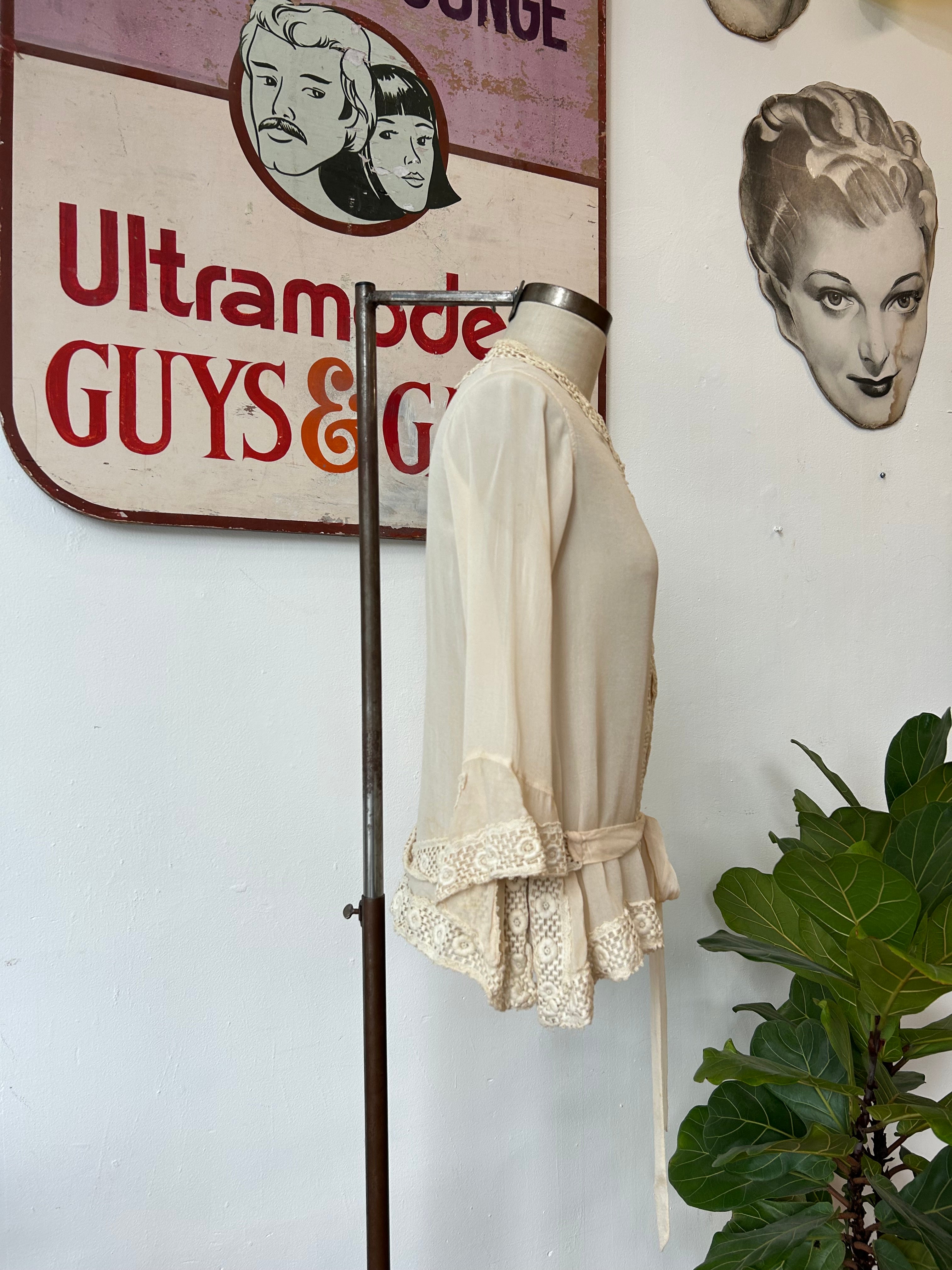Lovely Old Blouse w/Sash