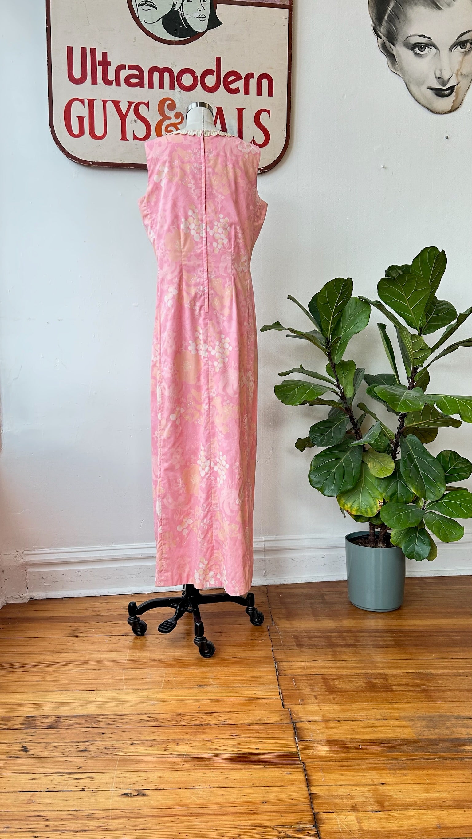 70’s Pink & Peach Print Maxi Dress by Lilly Pulitzer