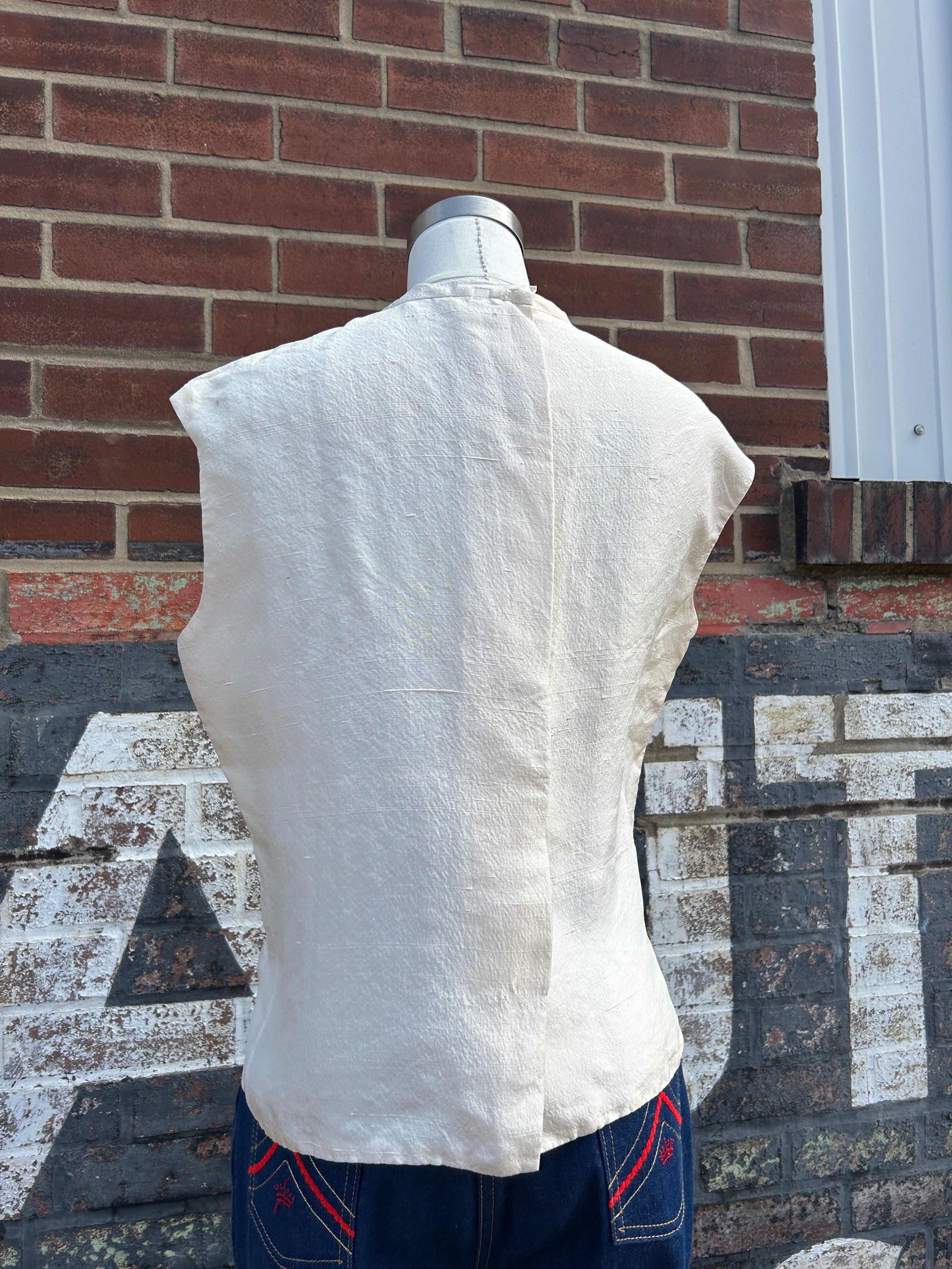 60’s Cream Blouse with Bow