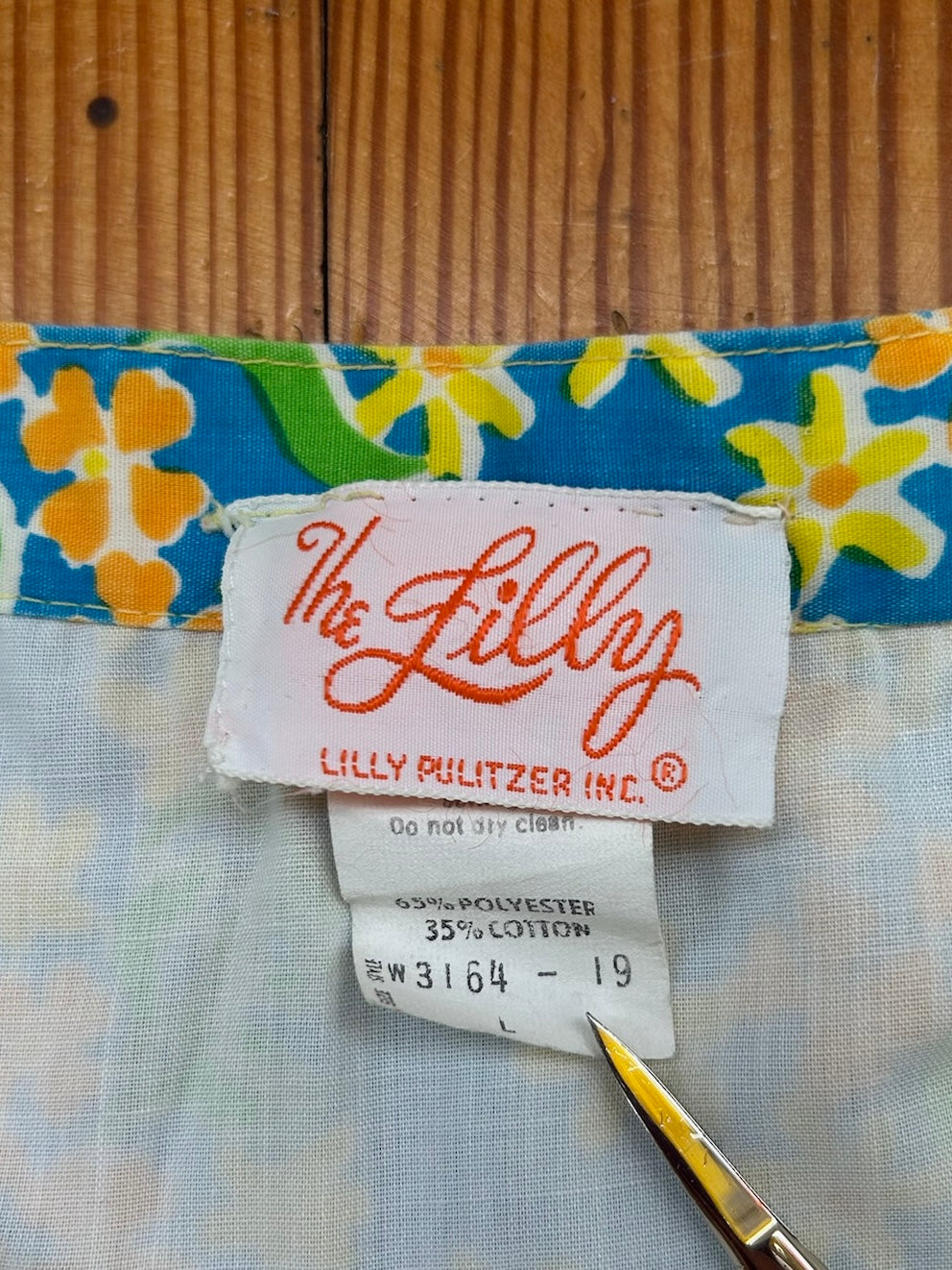 1960’s Blue Floral Print Lilly Wrap Skirt