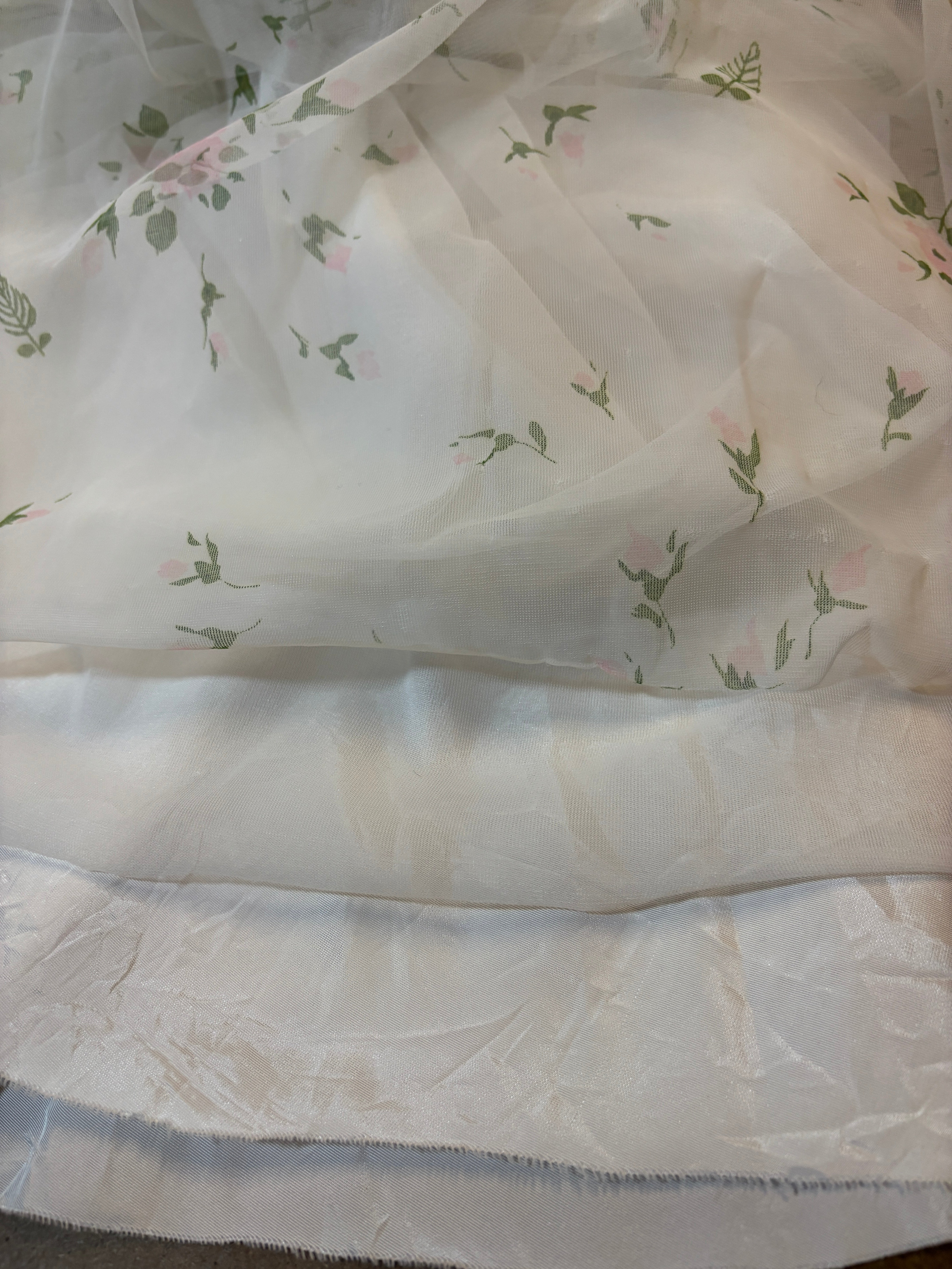 Pink Floral Chiffon Skirt Dress