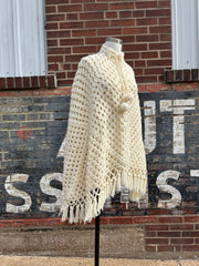 70’s Boho Crocheted Cape
