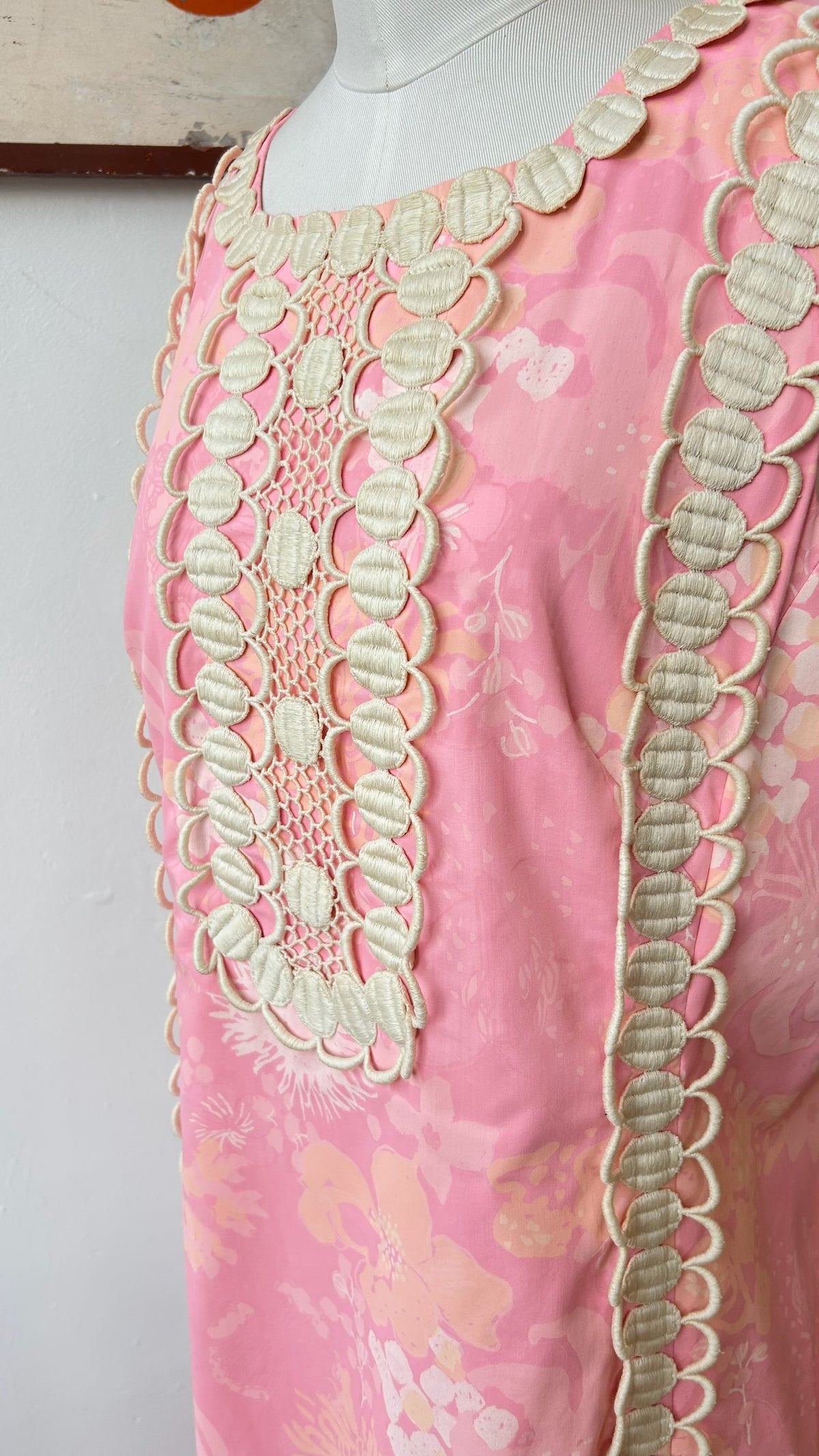 70’s Pink & Peach Print Maxi Dress by Lilly Pulitzer