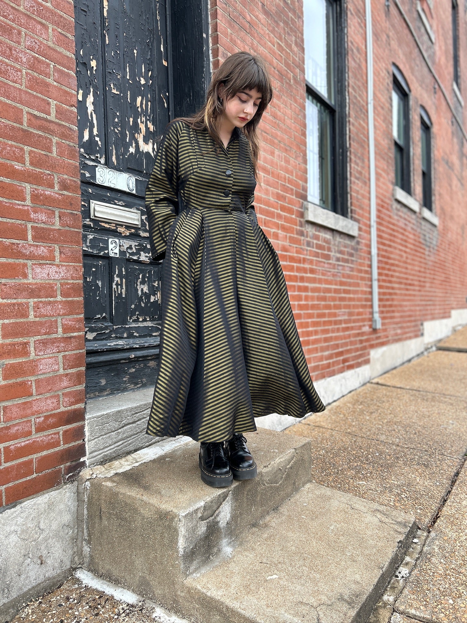 Green & Black Dress/Lounging Gown