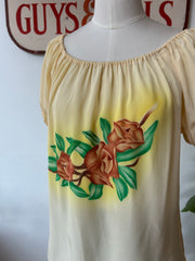 1940’s Rayon Handpainted Blouse