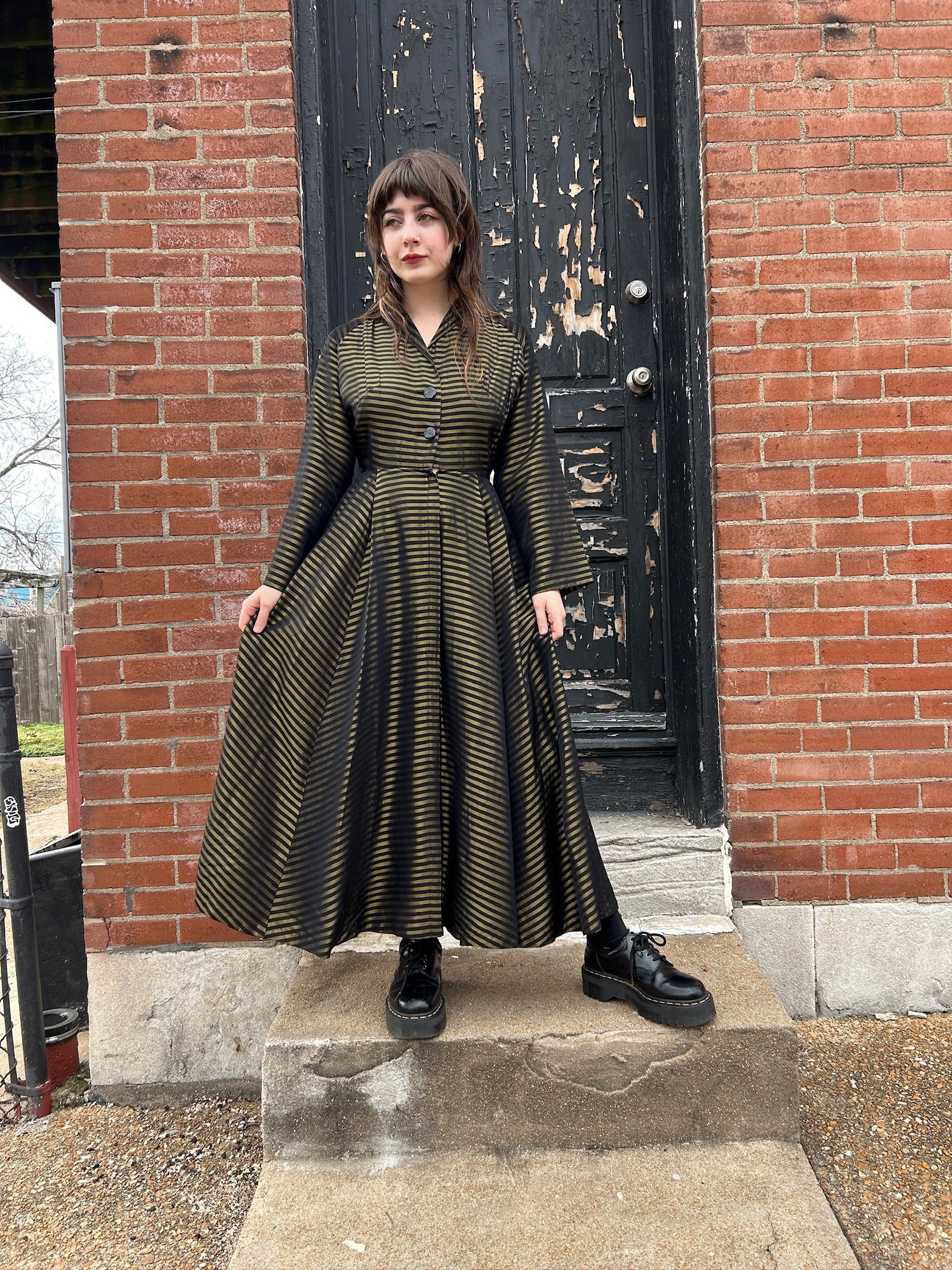 Green & Black Dress/Lounging Gown