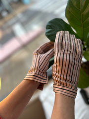 Pink & Black Hermes Gloves