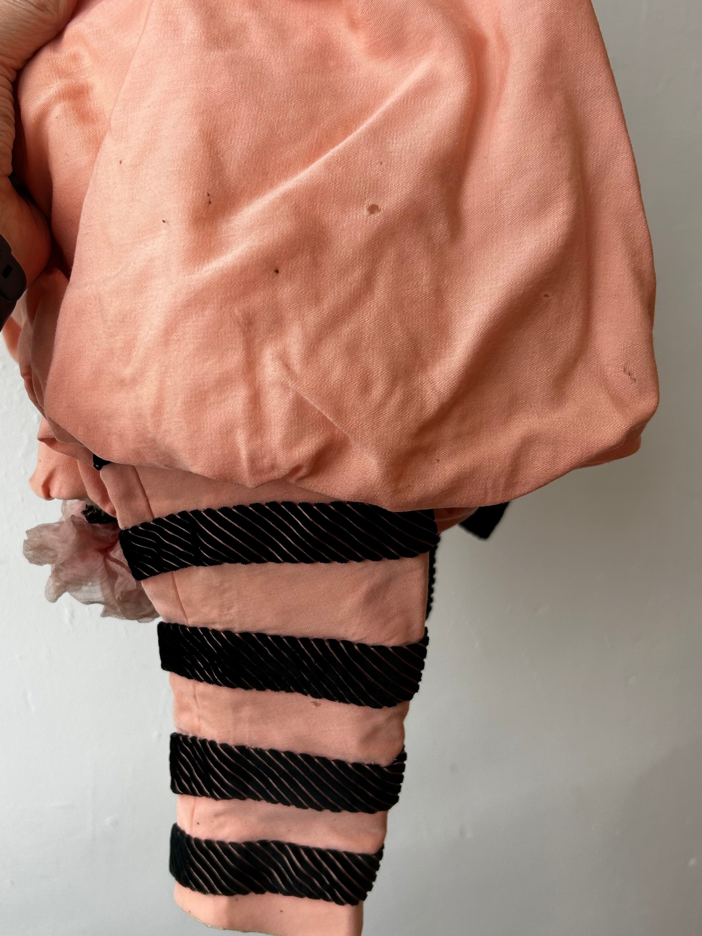 Pink & Black Victorian Blouse