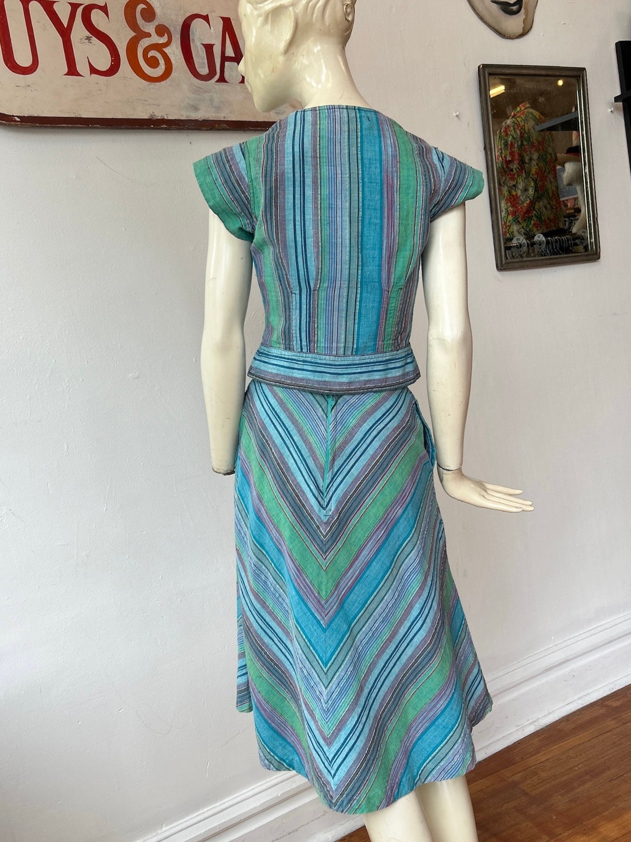 2 Piece 70’s Striped Set