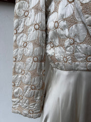 1940’s Luxe Quilted Bodice Robe