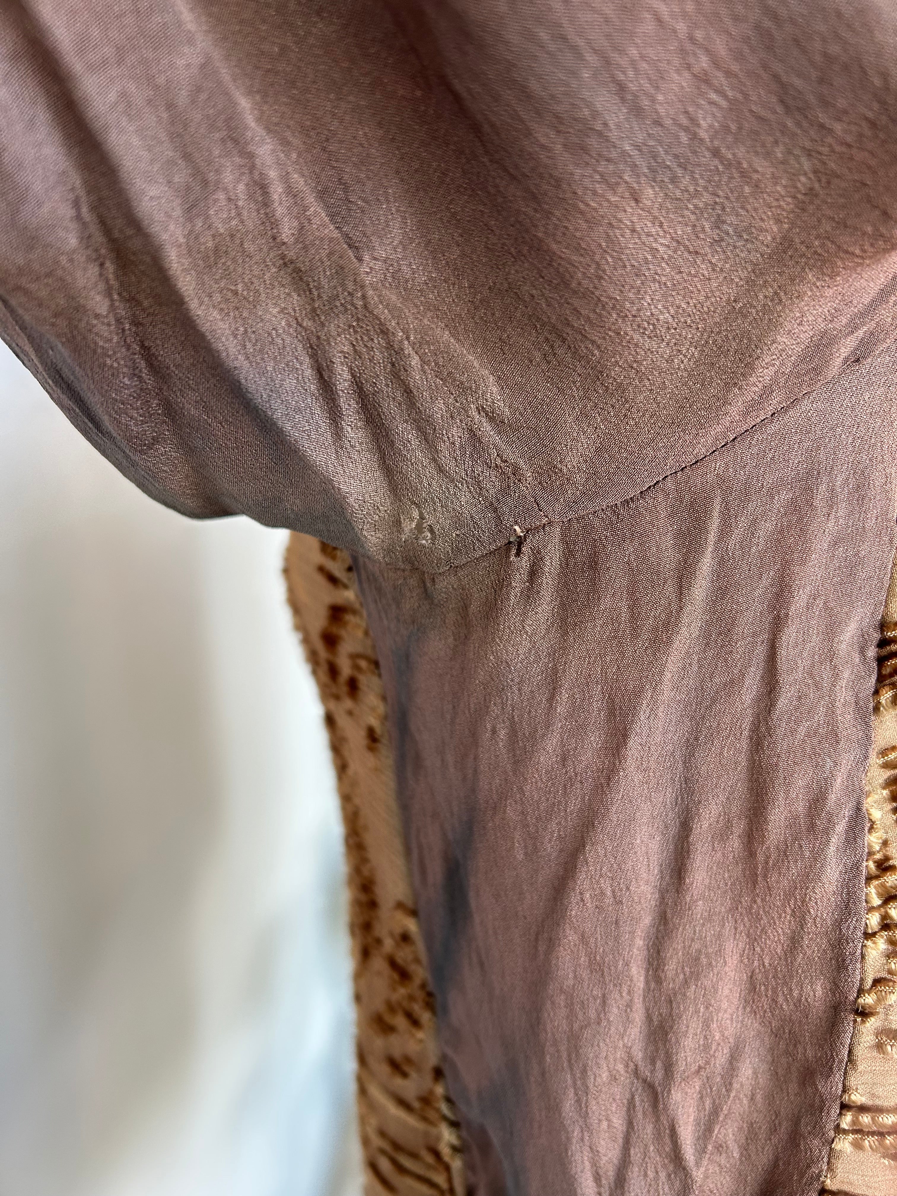 1920’s Brown Flocked Blouse