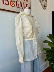 Romantic 1970’s Hooded Blouse