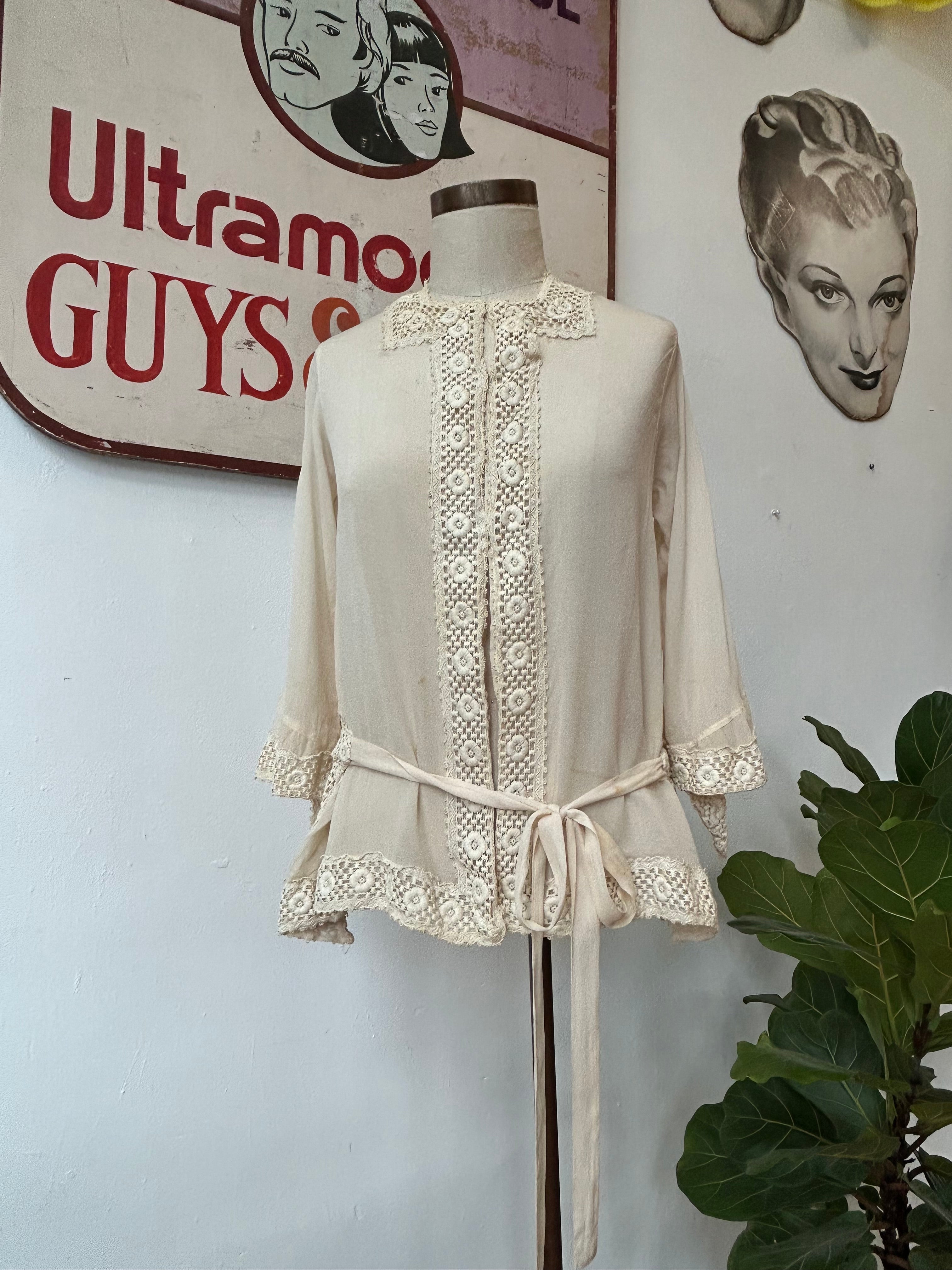 Lovely Old Blouse w/Sash