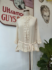 Lovely Old Blouse w/Sash