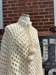 70’s Boho Crocheted Cape