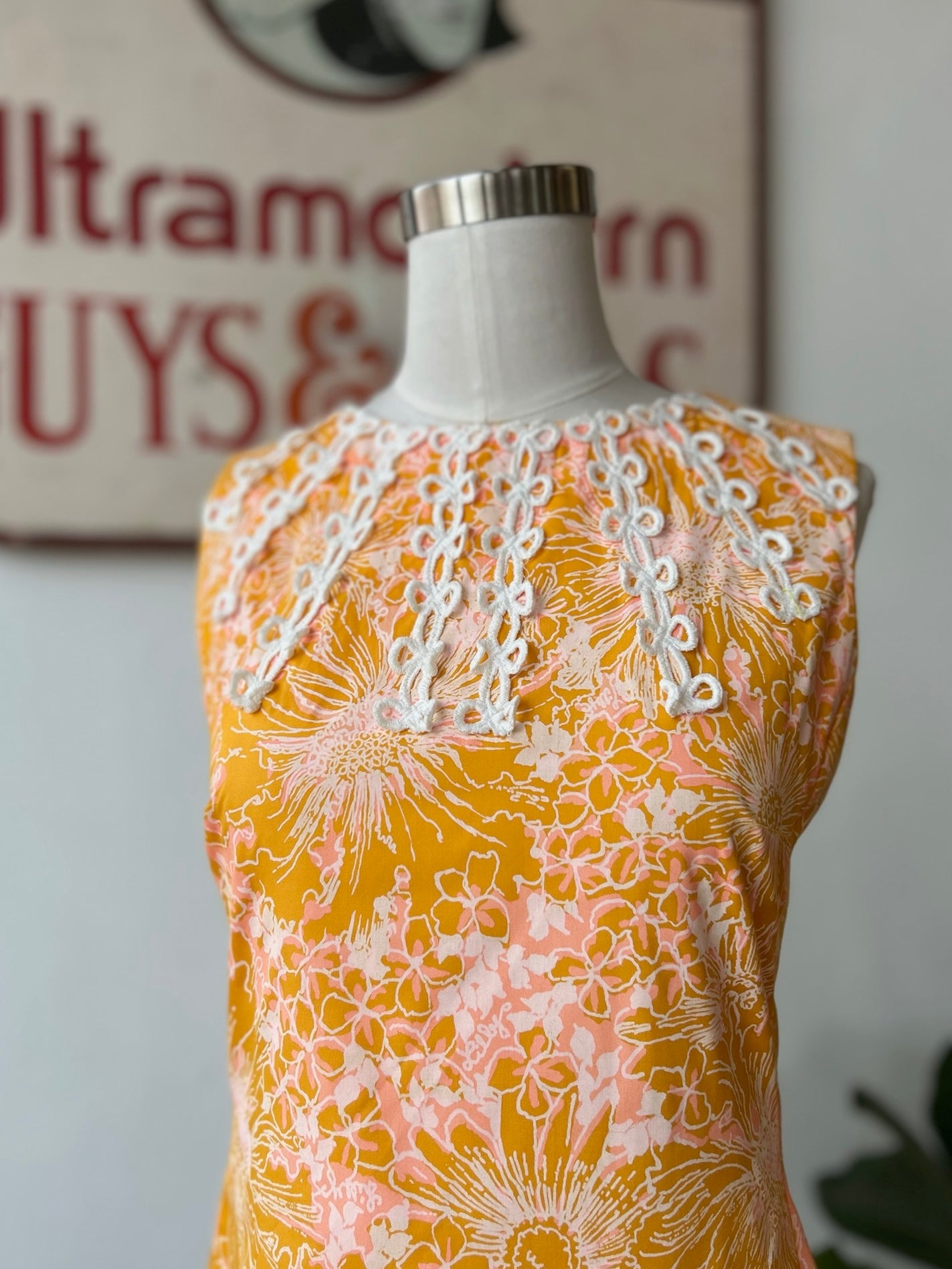 1960’s/70’s Orange & Pink Print Lilly Pulitzer Dress