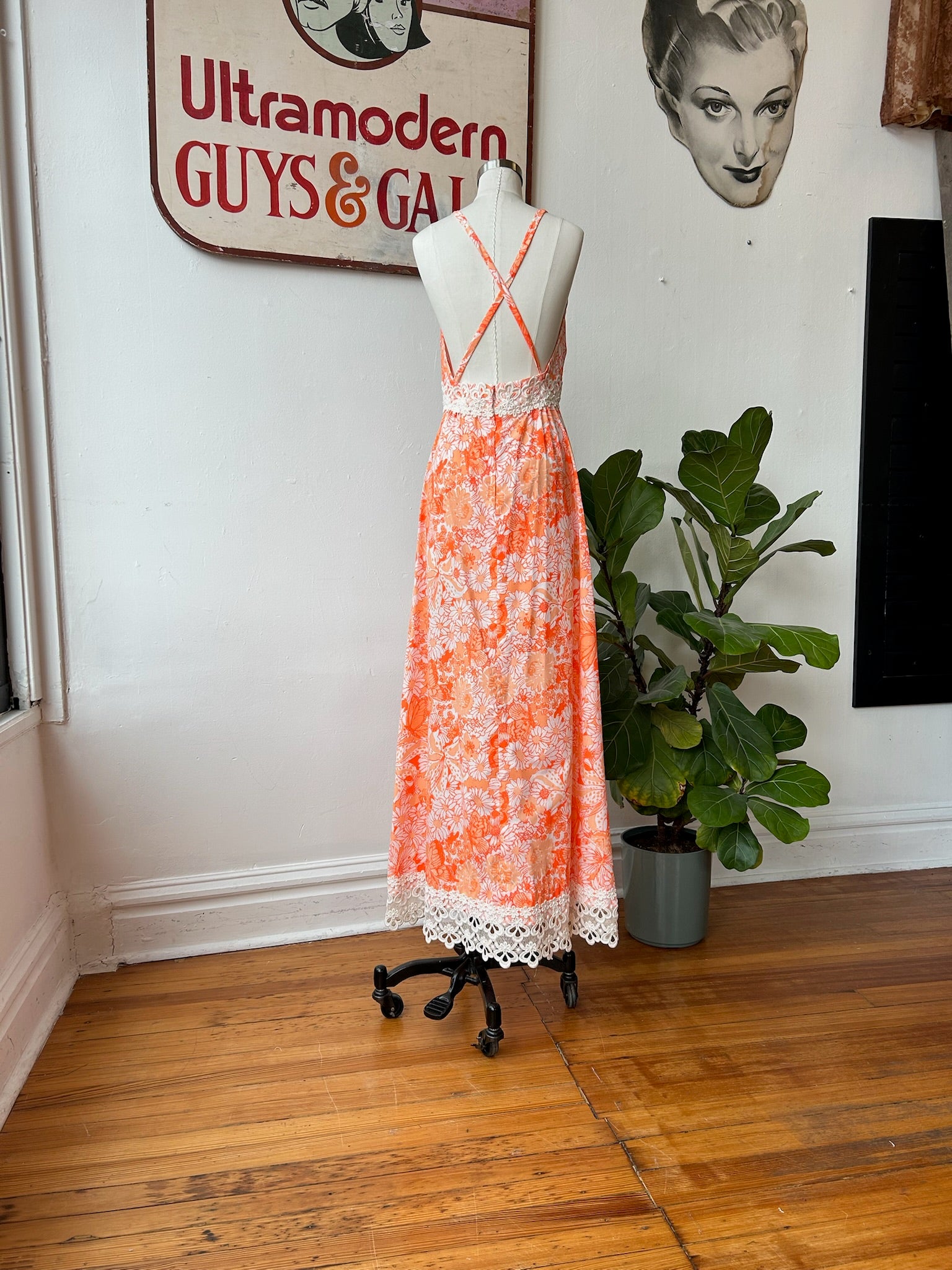 Shades of Orange Floral & Butterfly Print Lilly Pulitzer Dress