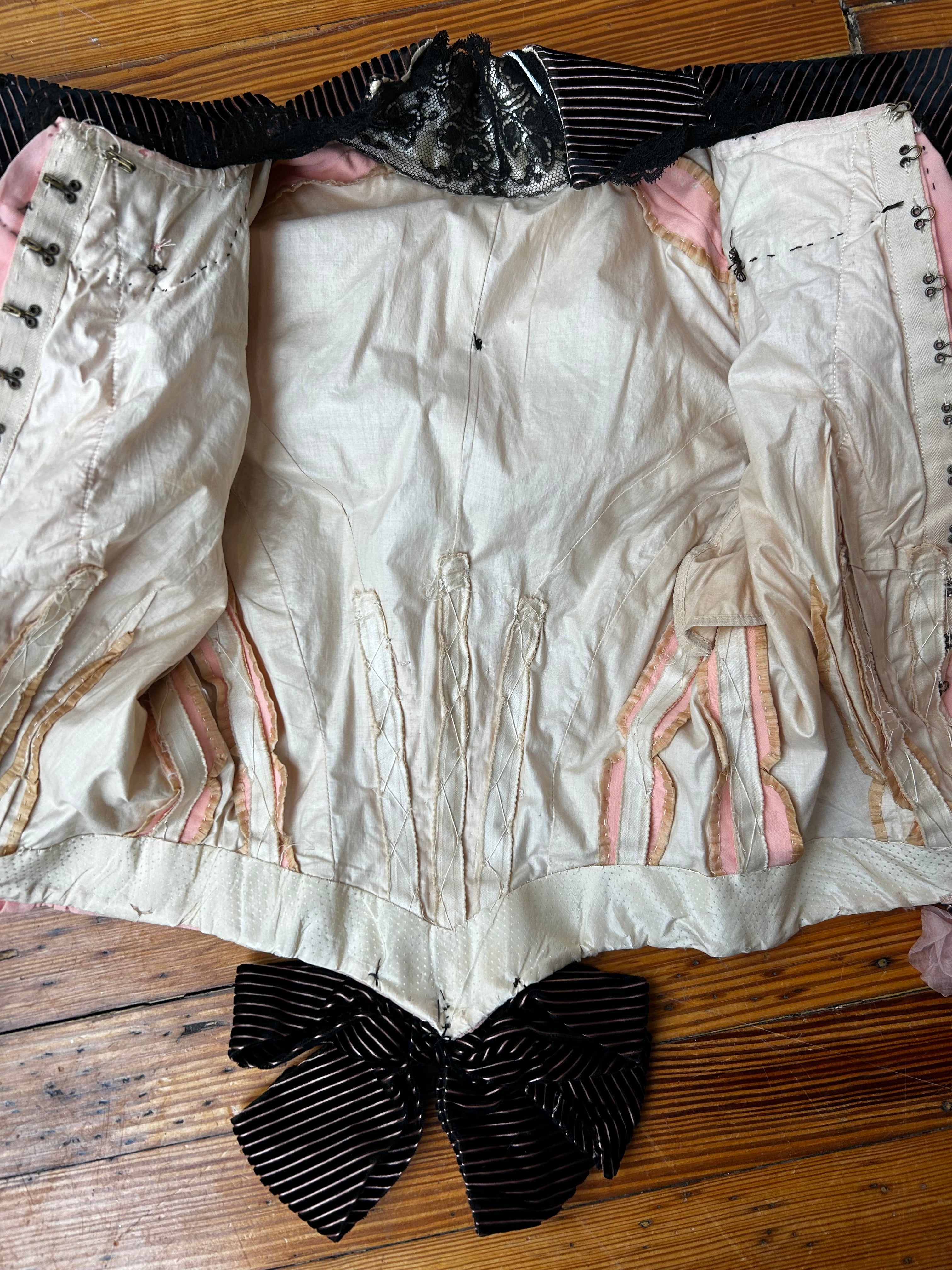 Pink & Black Victorian Blouse