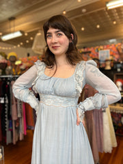 1970’s Pale Blue Gunne Sax Maxi Dress