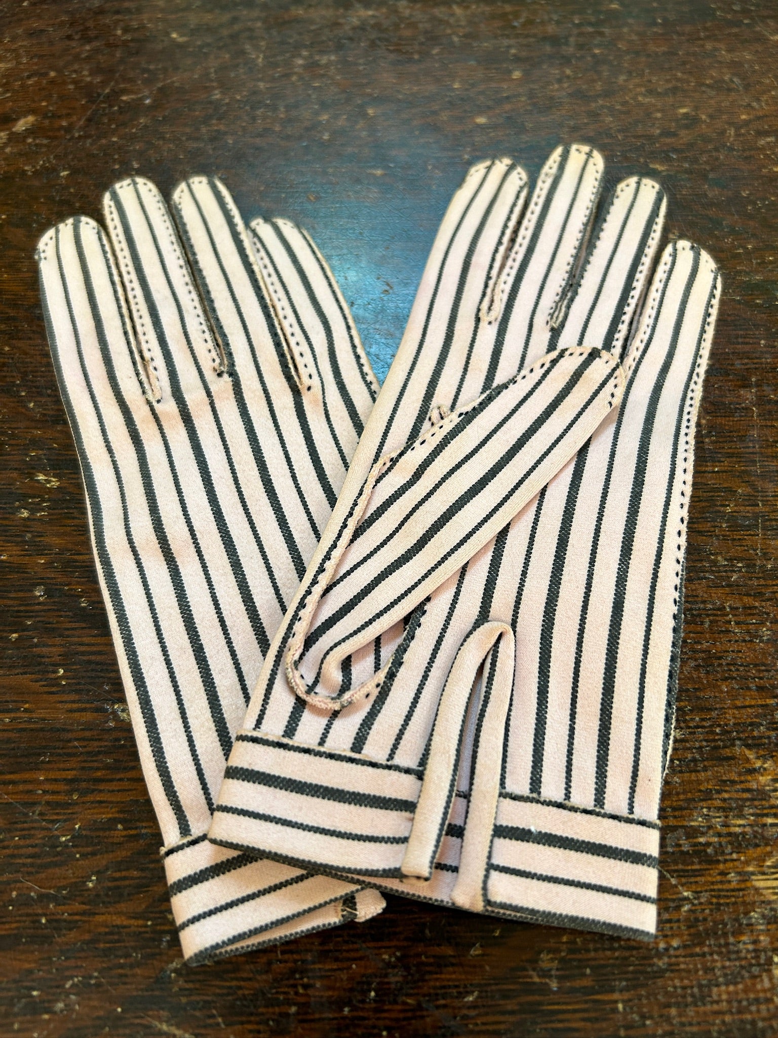 Pink & Black Hermes Gloves