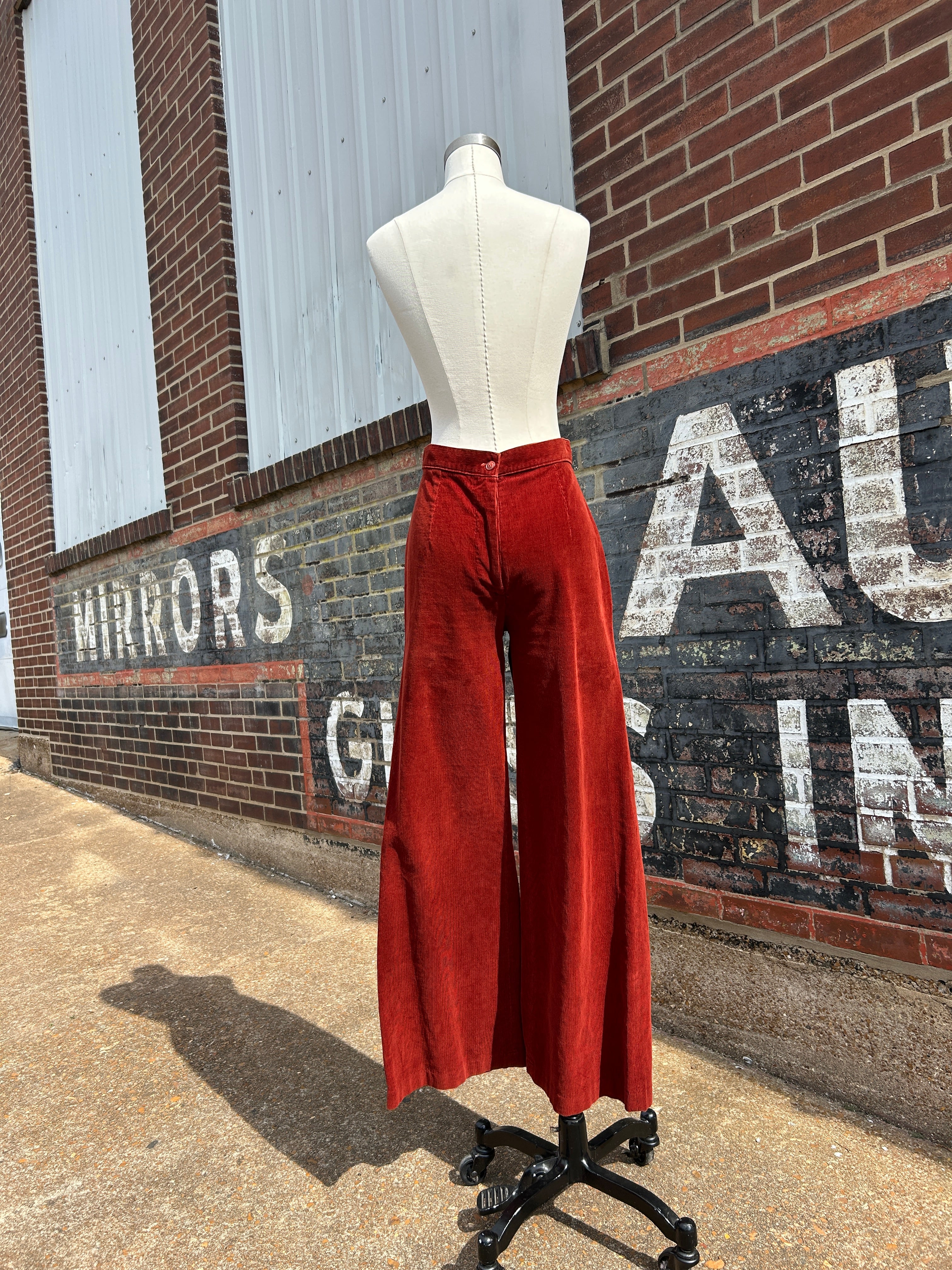 70’s Rust Corduroy Wide Leg Pants