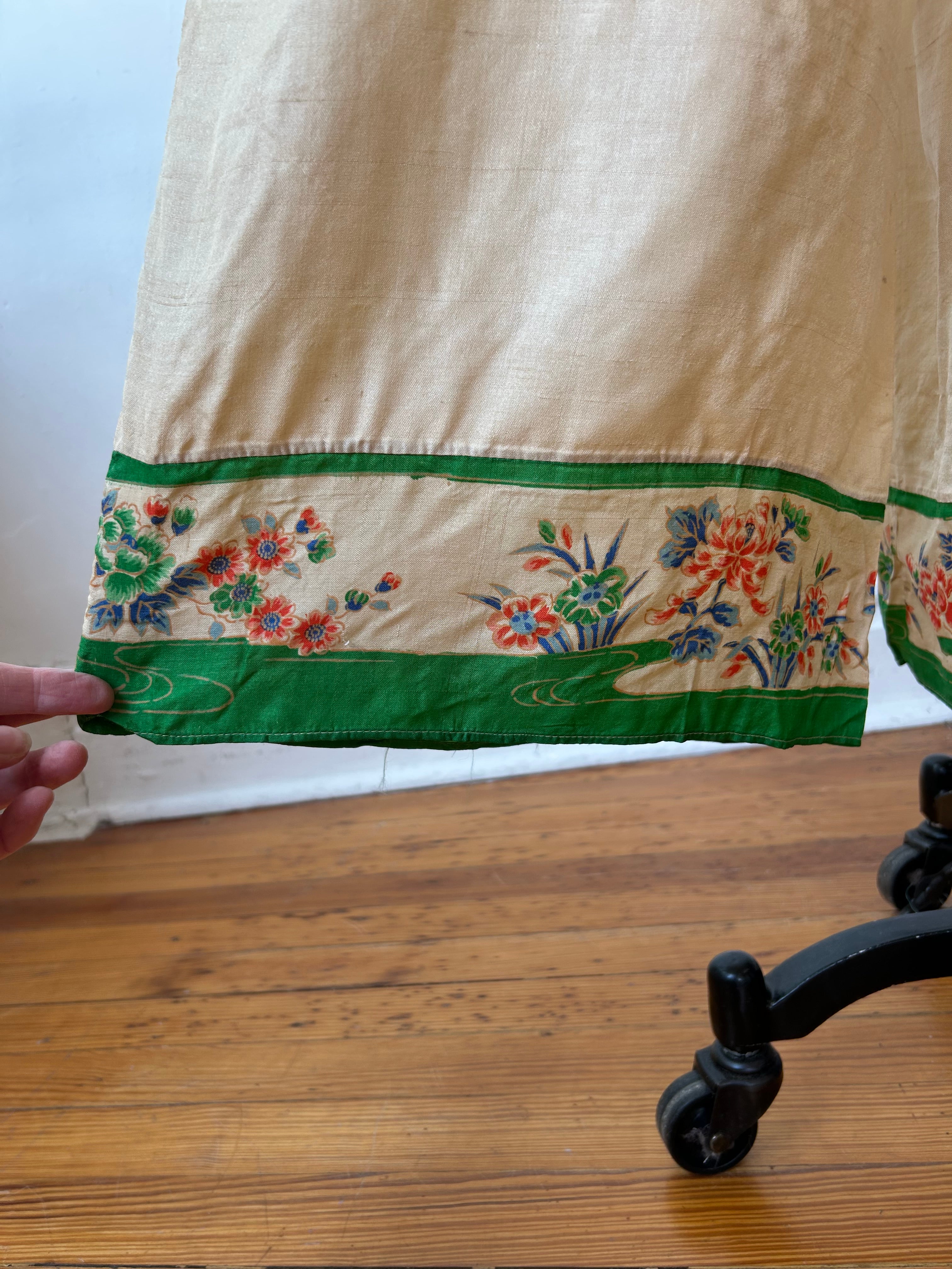1920’s Silk Pongee Pajama Set