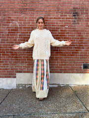 70’s Chessa Davis Patchwork Maxi Skirt w/Belt