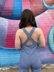 Cute Striped Overalls