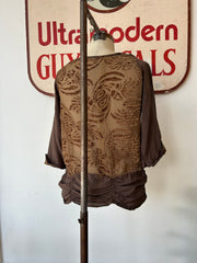 1920’s Brown Flocked Blouse