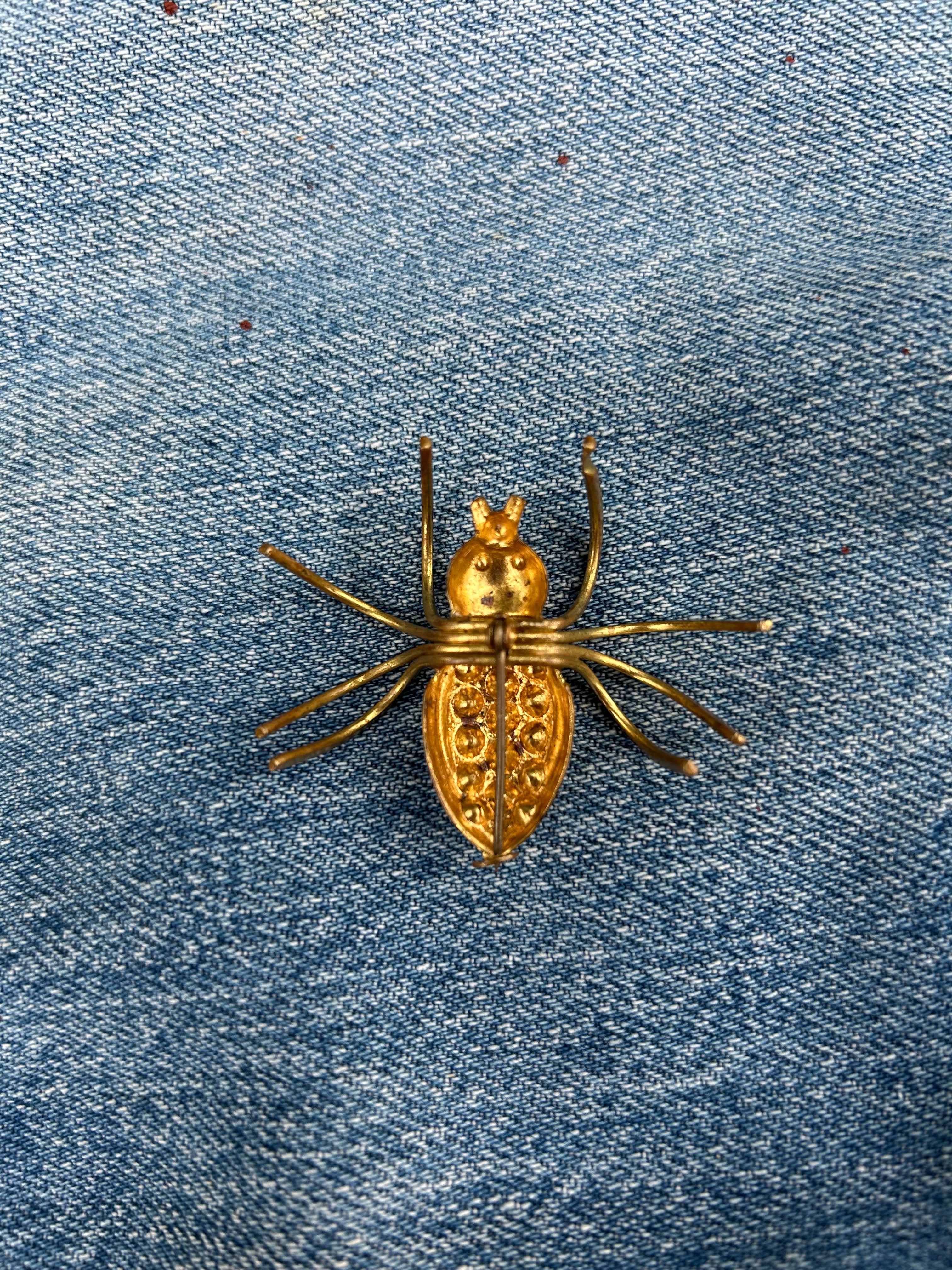 Super Cool Rhinestone Spider Pin