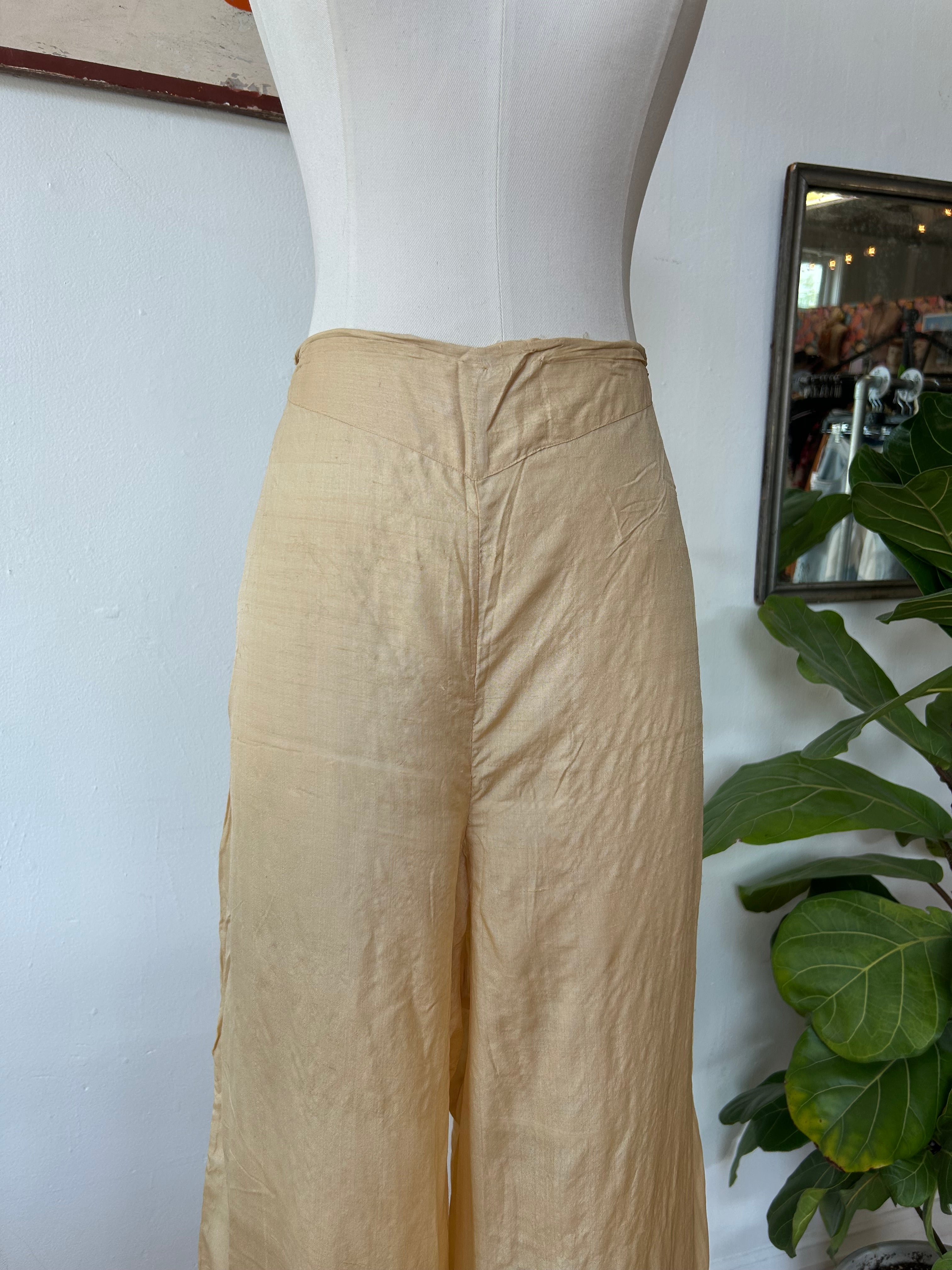 1920’s Silk Pongee Pajama Set