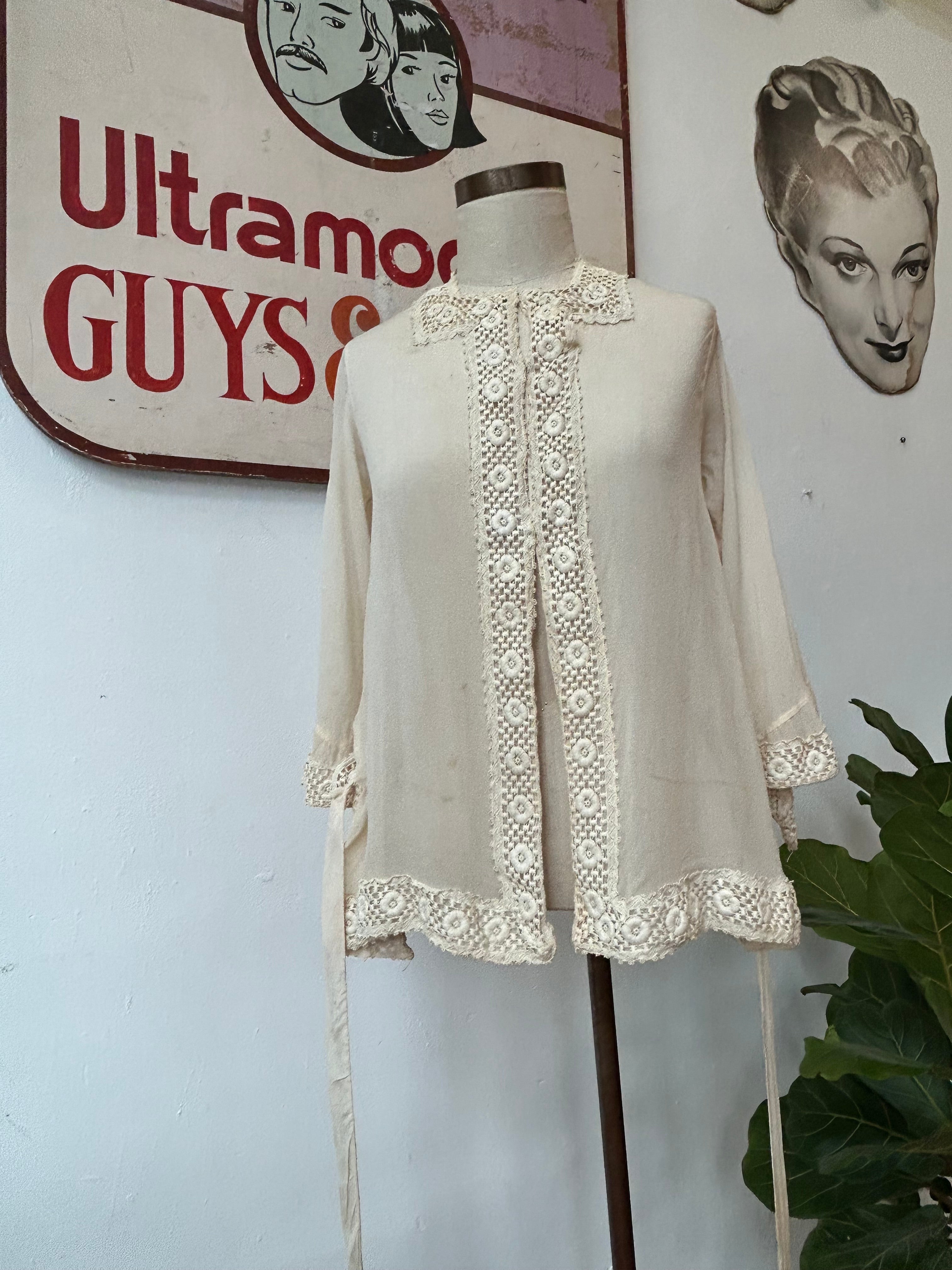 Lovely Old Blouse w/Sash