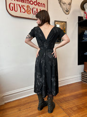 1950’s Estevez Black Dress w/Roses