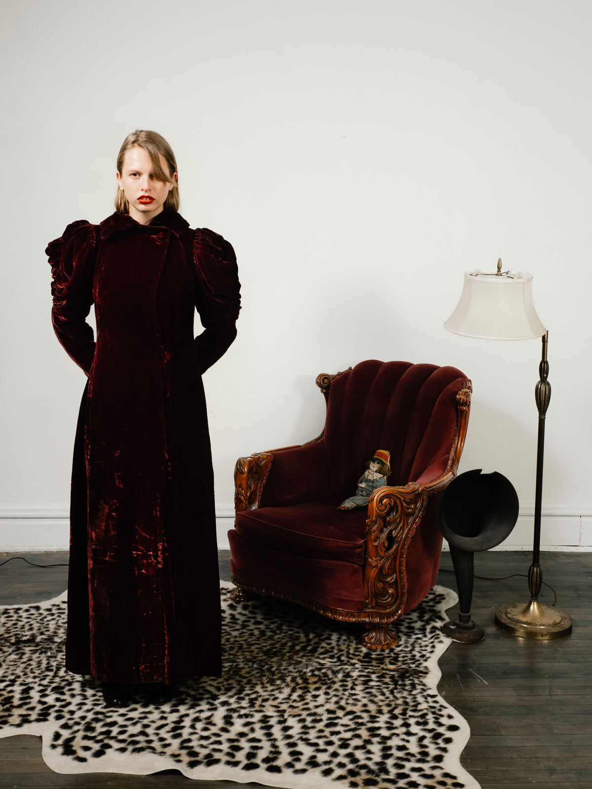 Deep Plum 1930’s Velvet Opera Coat