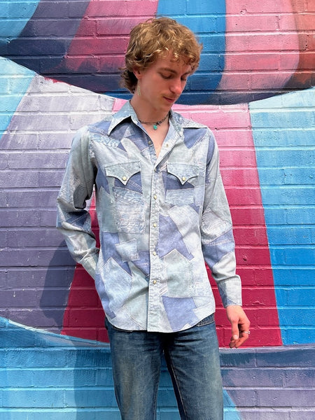 70s vintage patchwork ウエスタンシャツ DM476 70s vintage patchwork ウエスタンシャツ DM476