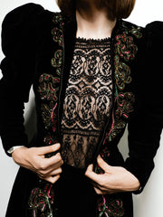 1930’s Sheer Black Lace Dress