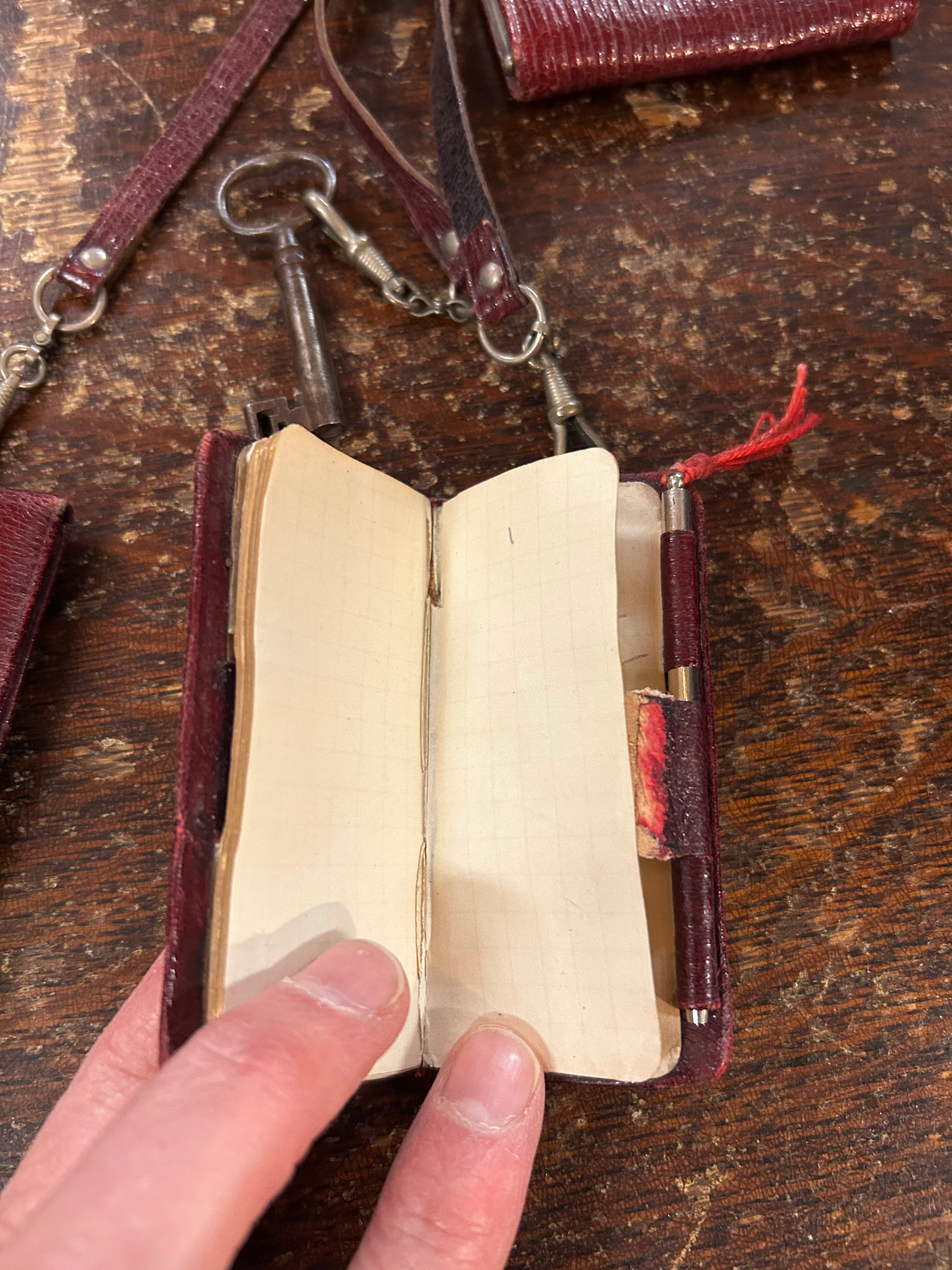 Rare Victorian Leather Chatelaine