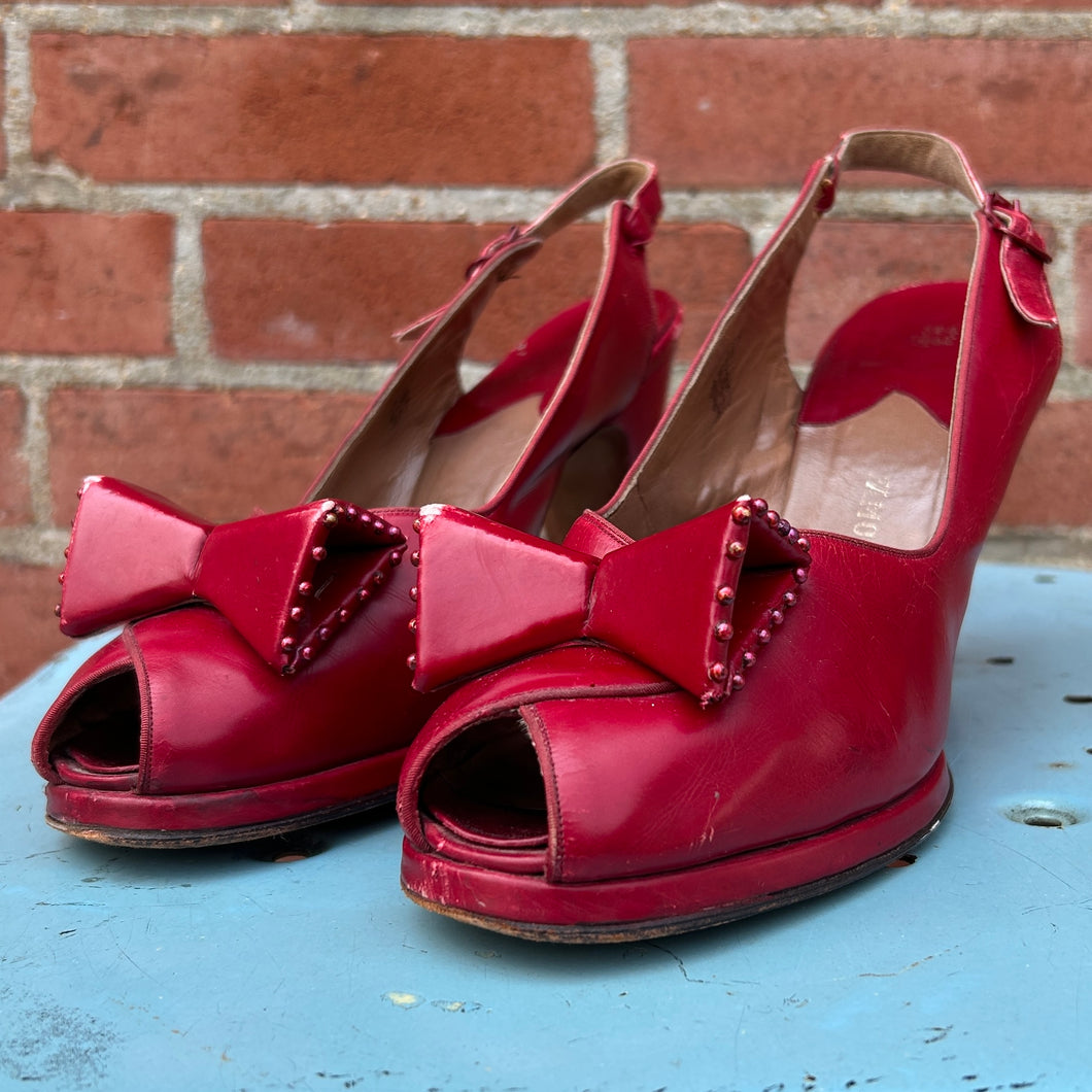 1940’s Red Platform Shoes
