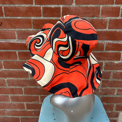 Groovy Orange & Black Floppy Hat