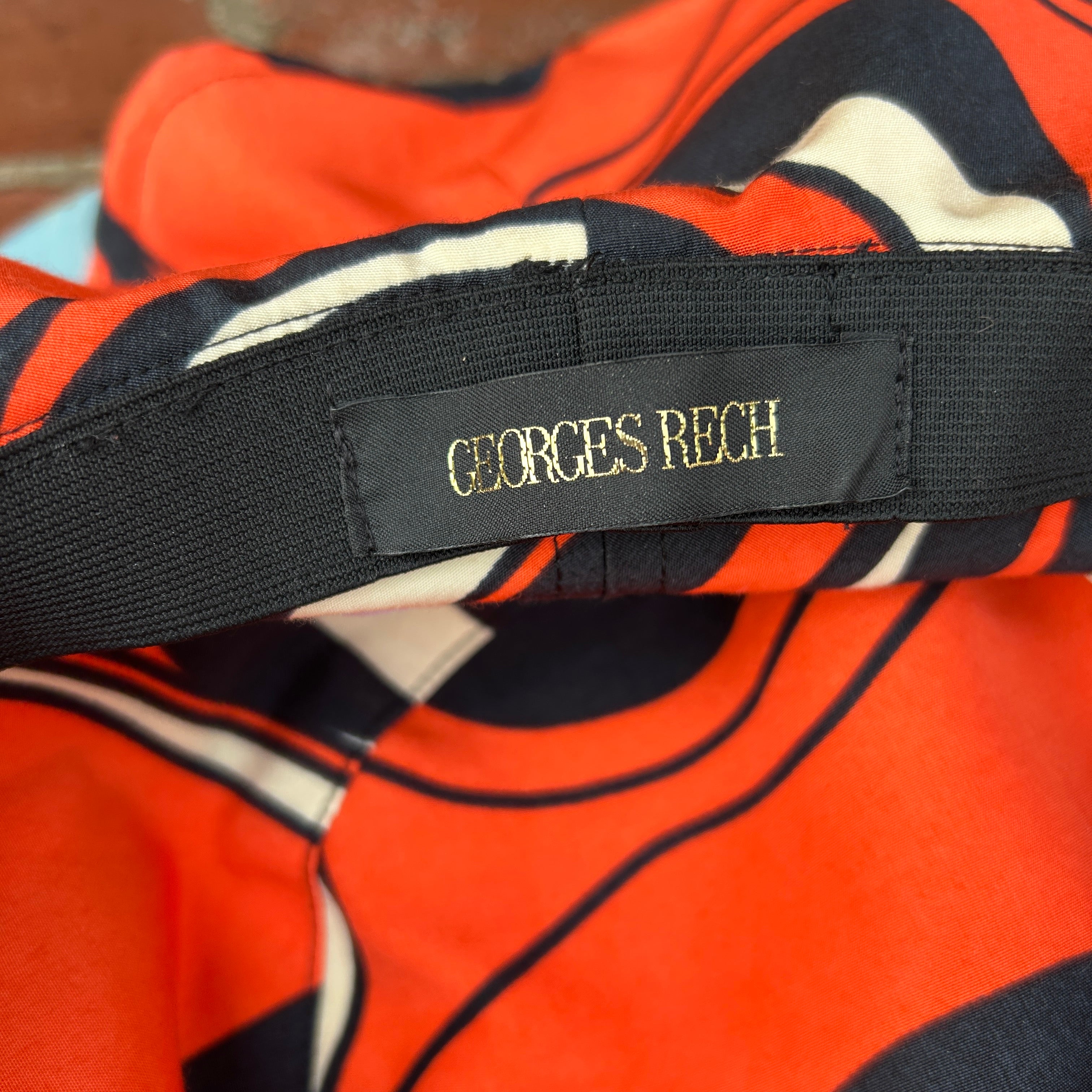 Groovy Orange & Black Floppy Hat