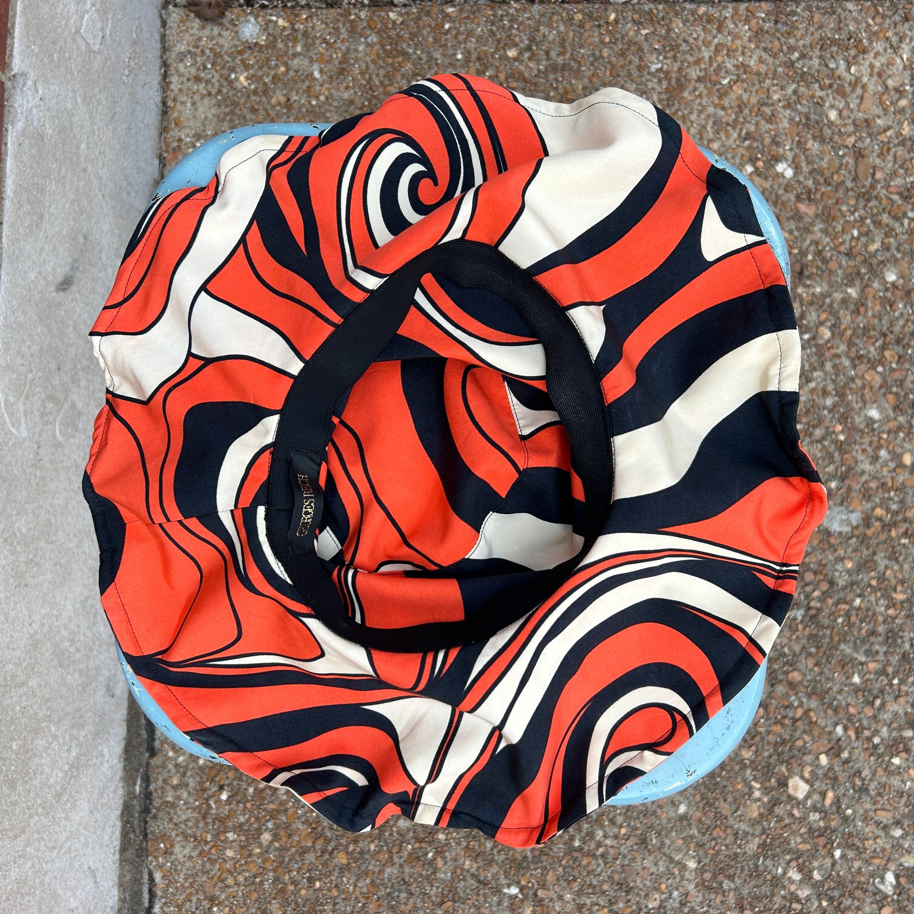 Groovy Orange & Black Floppy Hat