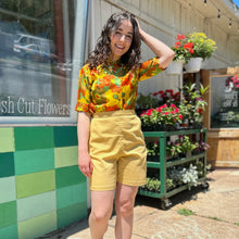 Load image into Gallery viewer, 60’s Bright Floral Print Blouse
