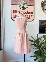 1950’s Pink Textured Party Dress by Rudolf