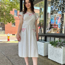 Load image into Gallery viewer, Dotty Wrap Dress Pink Details
