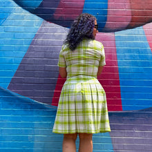 Load image into Gallery viewer, 60’s Green &amp; White Dress
