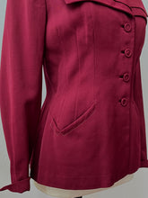 Load image into Gallery viewer, 40’s Burgundy Jacket
